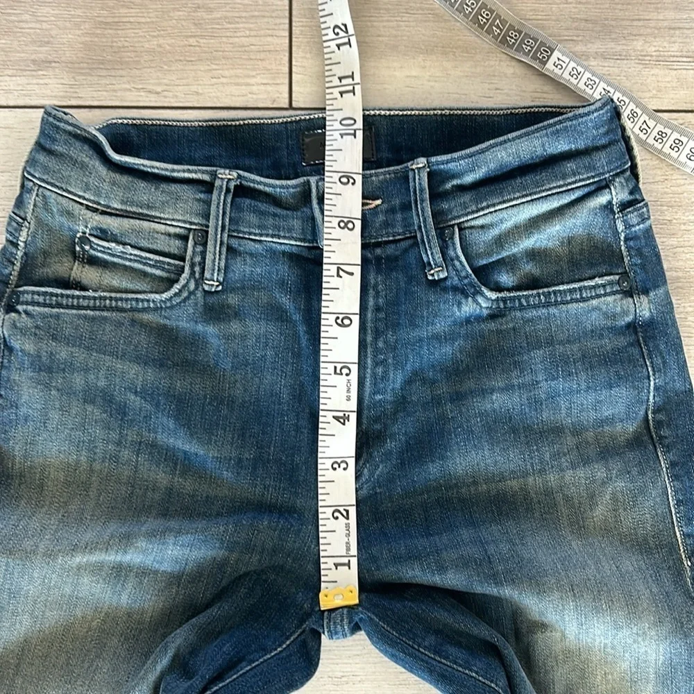 MOTHER the rascal ankle step fray jeans size 24 field of dreams